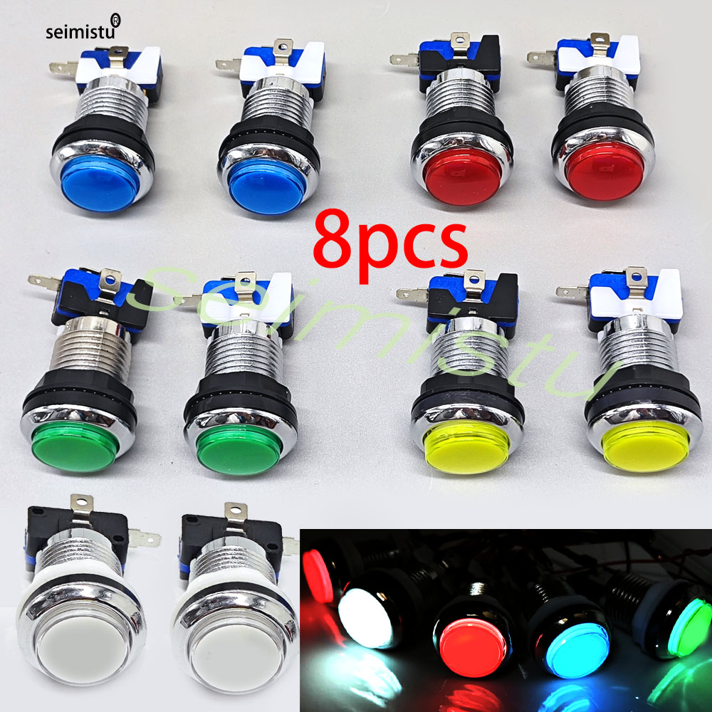 Arcade Button Pcb - 33mm botão de arcade empurrar luz