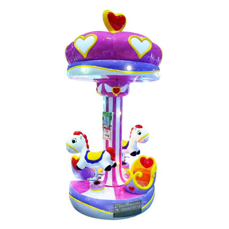 Coin Operated Kiddie Ride - Carrossel elétrico cavalo 3 pessoas crianças