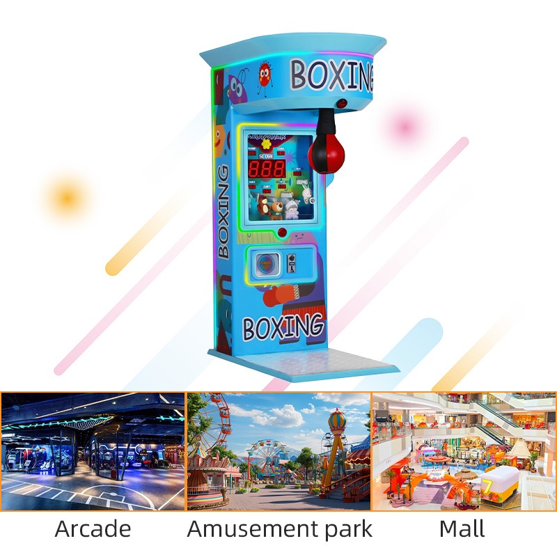 Máquina de boxe operada por mo - Boxing Machine Arcade avaliação e preço