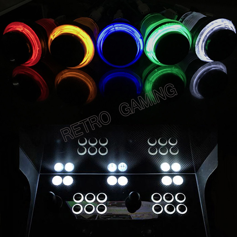12pçs 6 cores arcade led botão - Arcade Button Pcb avaliação e preço